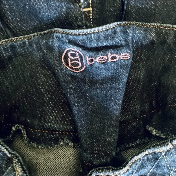 Bebe Denim Lace Back Corset Skirt Size Small - Picture 11 of 16